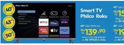 Lojas Becker Smart TV Philco Roku oferta