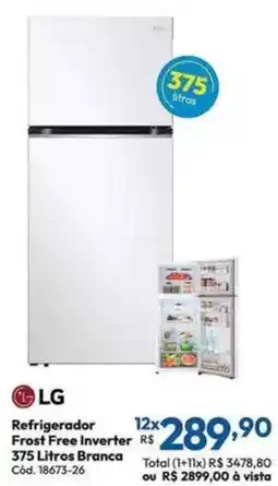 Lojas Becker Refrigerador Frost Free Inverter Branca oferta