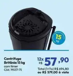 Lojas Becker Centrífuga britânia 15 kg oferta