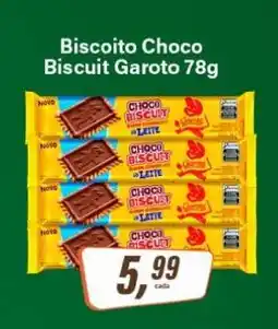 Rede Supermarket Biscoito Choco Biscuit Garoto 78g oferta