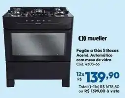 Lojas Becker Fogão a Gás 5 Bocas oferta
