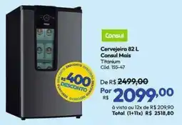 Lojas Becker Cervejeira 82 L Consul Mais Titanium oferta