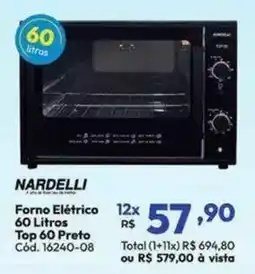 Lojas Becker Forno Elétrico 60 Litros Top 60 Preto oferta