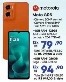 Lojas Becker Moto G06 oferta