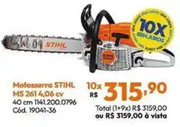 Lojas Becker Motosserra stihl ms 261 4,06 cv oferta