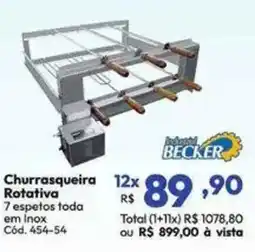 Lojas Becker Churrasqueira Rotativa oferta