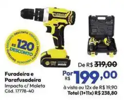 Lojas Becker Furadeira e Parafusadeira Impacto c/ Maleta oferta