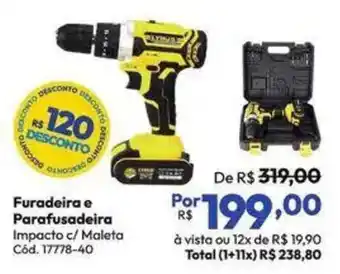 Lojas Becker Furadeira e Parafusadeira Impacto c/ Maleta oferta