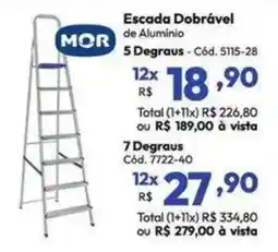 Lojas Becker Escada dobrável de alumínio oferta