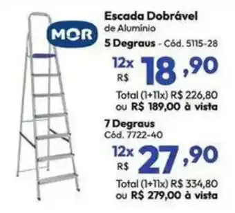 Lojas Becker Escada dobrável de alumínio oferta