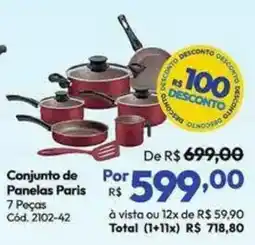 Lojas Becker Conjunto de Panelas Paris oferta
