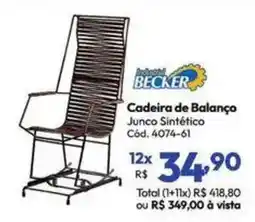 Lojas Becker Cadeira de Balanço Junco Sintético oferta