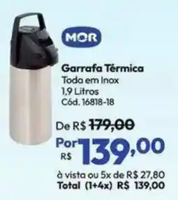 Lojas Becker Garrafa Térmica Toda em Inox oferta