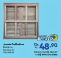 Lojas Becker Janela Guilhotina Cedrinho oferta