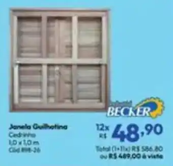 Lojas Becker Janela Guilhotina Cedrinho oferta