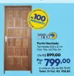 Lojas Becker Porta Montada oferta