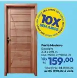 Lojas Becker Porta Madeira Eucalipto oferta