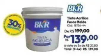 Lojas Becker tinta acrilica fosca balde oferta