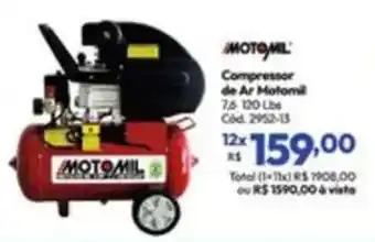 Lojas Becker Compressor de Ar Motomil oferta