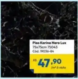 Lojas Becker Piso Karina Nero Lux oferta