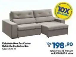 Lojas Becker Estofado New Fox Castor oferta