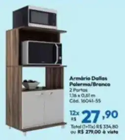 Lojas Becker Armário Dallas Palermo/branco oferta