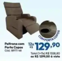 Lojas Becker Poltrona com Porta Copos oferta