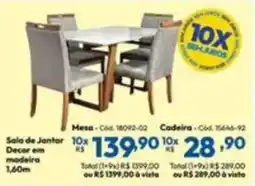 Lojas Becker Sala de Jantar Decor em madeira oferta