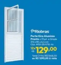 Lojas Becker Porta Giro Alumínio Pronto c/ Port. e Grade oferta