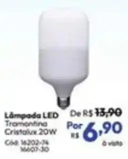 Lojas Becker Lâmpada led tramontina cristalux 20w oferta