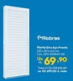 Lojas Becker Porta Gire Aço Preto oferta