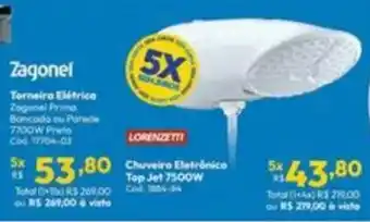 Lojas Becker Chuveiro Eletrônico Top Jet 7500W oferta