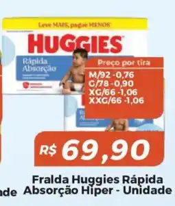 Mart Minas Fralda huggies rápida absorção hiper oferta