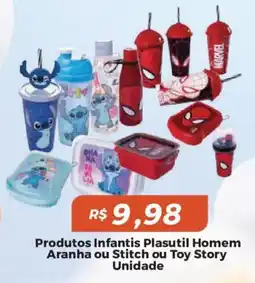 Mart Minas Produtos Infantis Plasutil Homem Aranha ou Stitch ou Toy Story oferta