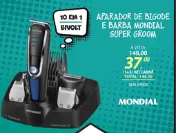 Lojas Cem Aparador de bigode e barba mondial super groom oferta