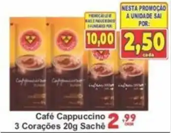 Rede Super Compras Café Cappuccino 3 Corações oferta
