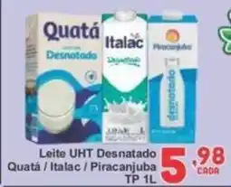 Rede Super Compras Leite uht desnatado quatá / italac / piracanjuba oferta