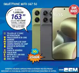 Lojas Cem Smartphone moto g67 5g oferta