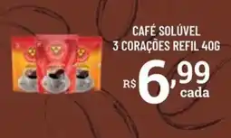 Bahamas Supermercados Café solúvel 3 corações refil oferta