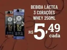 Bahamas Supermercados Bebida Láctea 3 Corações Whey oferta