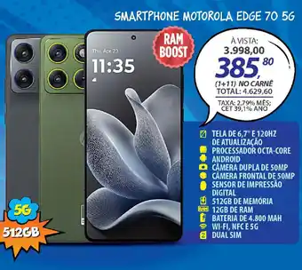 Smartphone motorola edge 70 5g