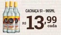 Bahamas Supermercados Cachaça 51 oferta