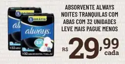 Bahamas Supermercados Absorvente always oferta