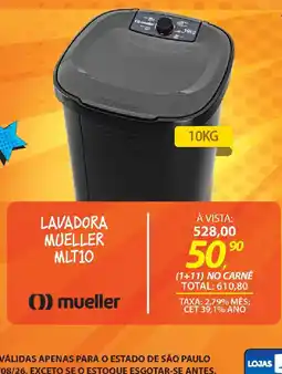Lojas Cem Lavadora mueller mlt10 oferta