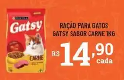 Bahamas Supermercados Ração para gatos gatsy sabor carne oferta