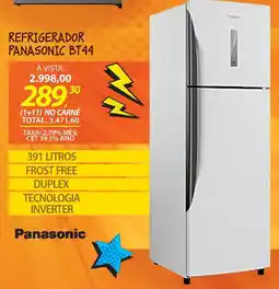 Lojas Cem Refrigerador panasonic bt44 oferta