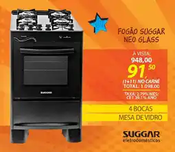 Lojas Cem Fogão suggar neo glass oferta