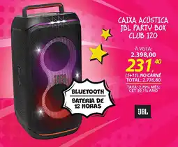 Lojas Cem Caixa acústica jbl party box club 120 oferta
