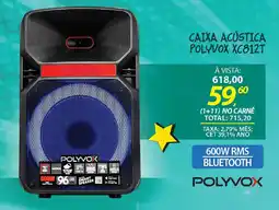 Lojas Cem Caixa acústica polyvox xc812t oferta