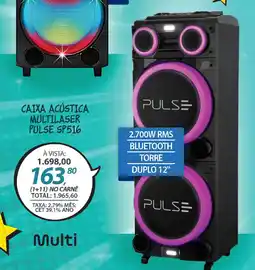 Lojas Cem Caixa acústica multilaser pulse sp516 oferta
